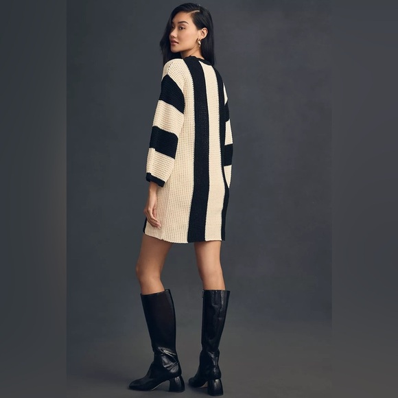 4SI3NNA Long-Sleeve Striped Sweater Mini Dress - Picture 2 of 8